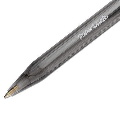 Inkjoy 100 Rt Ballpoint Pen, Retractable, Medium 1 Mm, Black Ink, Smoke/black Barrel, Dozen