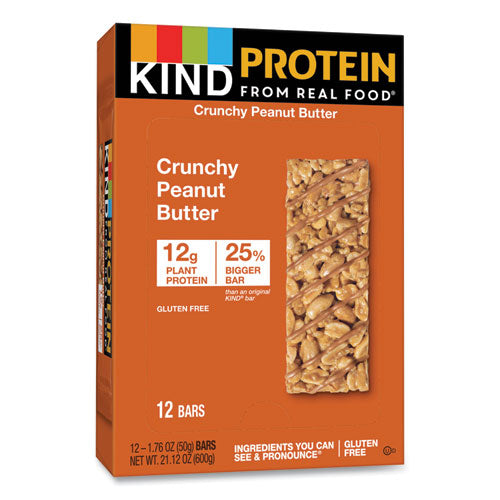 Protein Bars, Crunchy Peanut Butter, 1.76 Oz, 12/pack