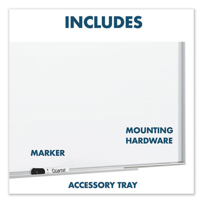 Fusion Nano-clean Magnetic Whiteboard, 96 X 48, White Surface, Silver Aluminum Frame