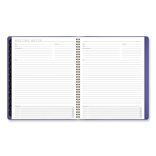 Contemporary Monthly Planner, 11.38 X 9.63, Purple Cover, 12-month (jan To Dec): 2024