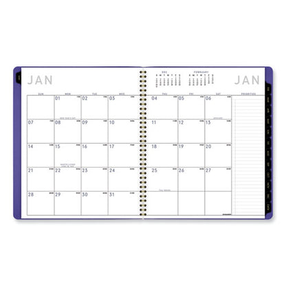 Contemporary Monthly Planner, 11.38 X 9.63, Purple Cover, 12-month (jan To Dec): 2024