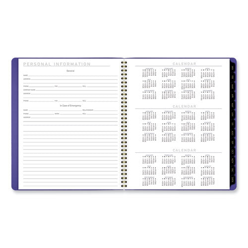 Contemporary Monthly Planner, 11.38 X 9.63, Purple Cover, 12-month (jan To Dec): 2024