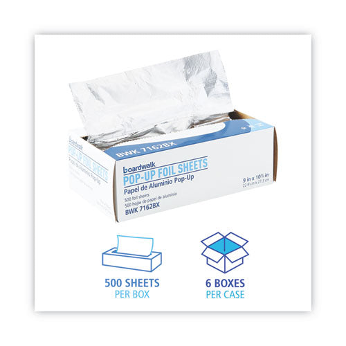 Standard Aluminum Foil Pop-up Sheets, 9 X 10.75, 500/box, 6 Boxes/carton