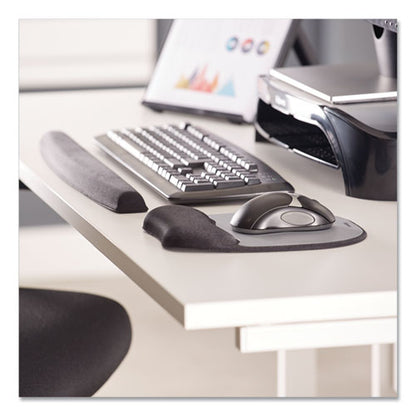 Memory Foam Mouse Pad With Wrist Rest, 7.93 X 9.25, Black/silver