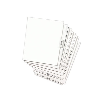 Avery-style Preprinted Legal Bottom Tab Divider, 26-tab, Exhibit D, 11 X 8.5, White, 25/pk