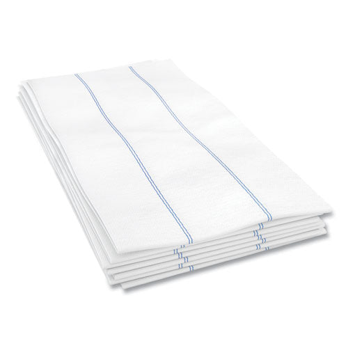 Tuff-job Foodservice Towels, 1/4 Fold, 13 X 24, White/blue, 72/carton