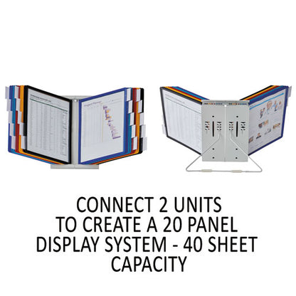 Instaview Expandable Desktop Reference System, 10 Panels, Assorted Borders