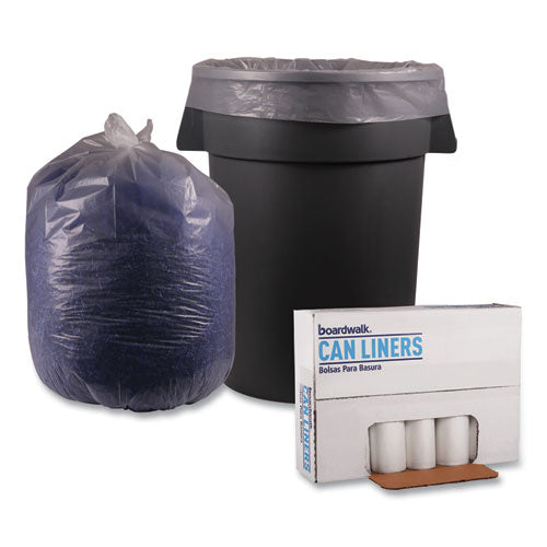 Recycled Low-density Polyethylene Can Liners, 60 Gal, 1.1 Mil, 38" X 58", Clear, 10 Bags/roll, 10 Rolls/carton