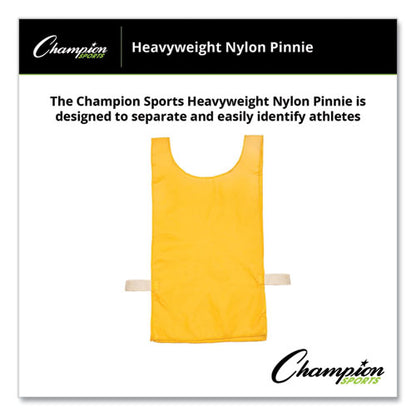 Heavyweight Pinnies, Nylon, One Size, Gold, 1/dozen