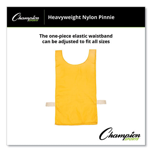 Heavyweight Pinnies, Nylon, One Size, Gold, 1/dozen