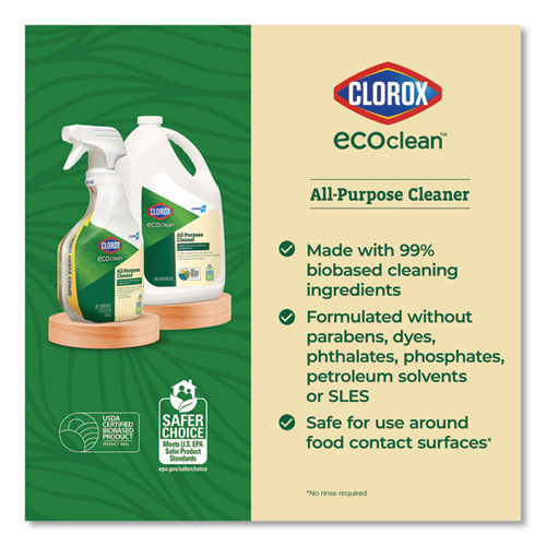 Clorox Pro Ecoclean All-purpose Cleaner, Unscented, 128 Oz Bottle, 4/carton