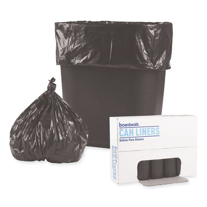 Low-density Waste Can Liners, 4 Gal, 0.35 Mil, 17" X 17", Black, 50 Bags/roll, 20 Rolls/carton