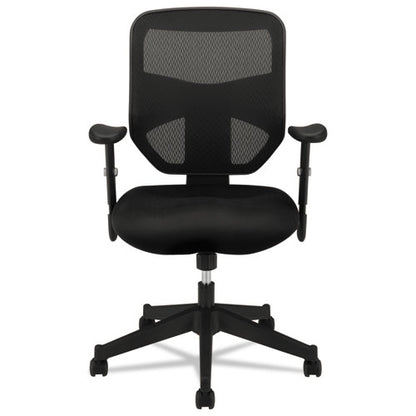 Vl531 Mesh High-back Task Chair With Adjustable Arms, Supports Up To 250 Lb, 18" To 22" Seat Height, Black