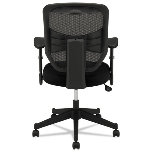 Vl531 Mesh High-back Task Chair With Adjustable Arms, Supports Up To 250 Lb, 18" To 22" Seat Height, Black