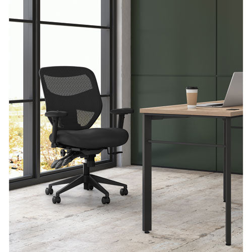 Vl531 Mesh High-back Task Chair With Adjustable Arms, Supports Up To 250 Lb, 18" To 22" Seat Height, Black