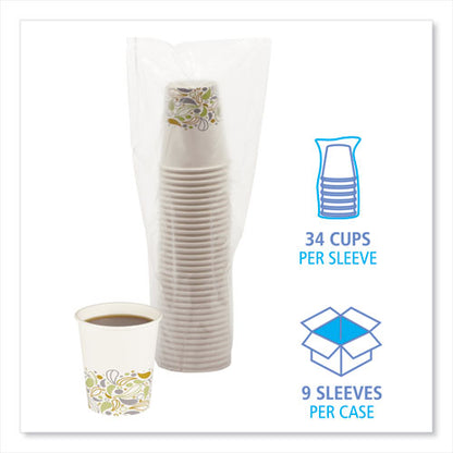 Deerfield Printed Paper Hot Cups, 8 Oz, 50 Cups/sleeve, 20 Sleeves/carton