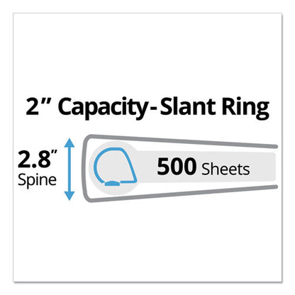 Durable Non-view Binder With Durahinge And Slant Rings, 3 Rings, 2" Capacity, 11 X 8.5, Green