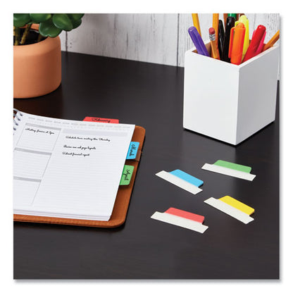 Ultra Tabs Repositionable Tabs, Margin Tabs: 2.5" X 1", 1/5-cut, Assorted Colors, 24/pack