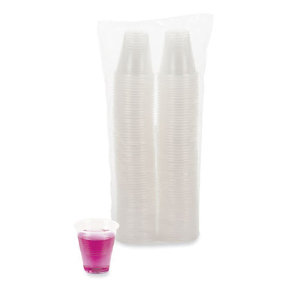 Translucent Plastic Cold Cups, 3 Oz, Polypropylene, 125 Cups/sleeve, 20 Sleeves/carton