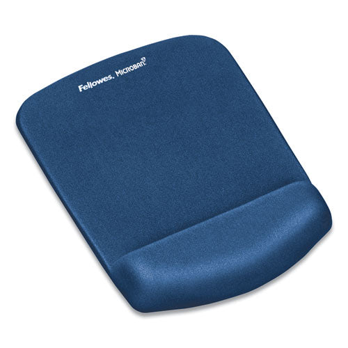 Plushtouch Mouse Pad With Wrist Rest, 7.25 X 9.37, Blue