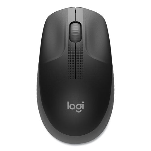 M190 Wireless Optical Mouse, 2.4 Ghz Frequency/33 Ft Wireless Range, Left/right Hand Use, Black/gray