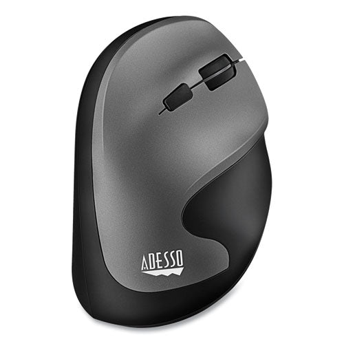 Imouse A20 Antimicrobial Vertical Wireless Mouse, 2.4 Ghz Frequency/33 Ft Wireless Range, Right Hand Use, Black/granite