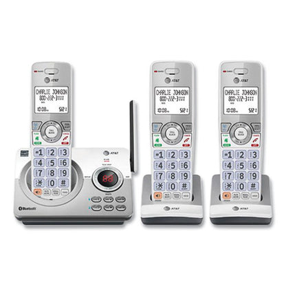 Connect To Cell Dl72310 Cordless Telephone, Base And 2 Additional Handsets, White/silver