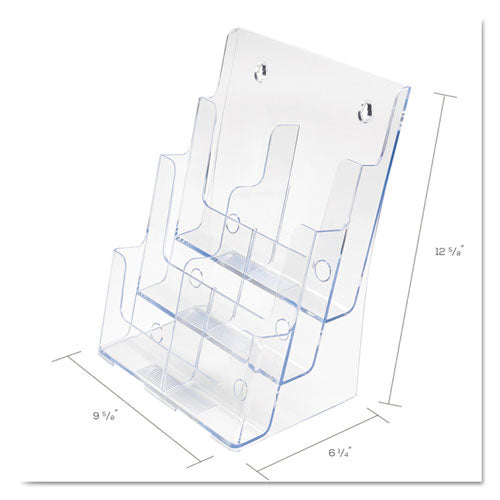 6-compartment Docuholder, Leaflet Size, 9.63w X 6.25d X 12.63h, Clear, Ships In 4-6 Business Days