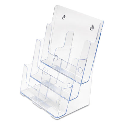 6-compartment Docuholder, Leaflet Size, 9.63w X 6.25d X 12.63h, Clear, Ships In 4-6 Business Days