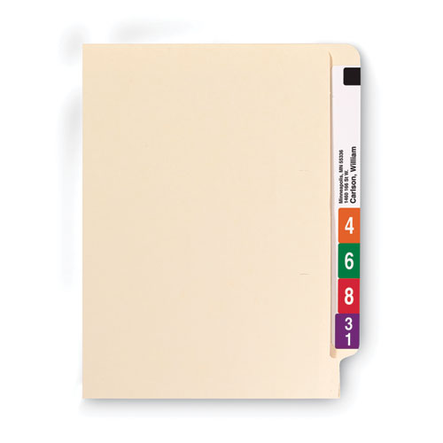 Fastener Folder With Divider, 0.75" Expansion, 1 Divider, 4 Fasteners, Letter Size, Manila Exterior, 50/box