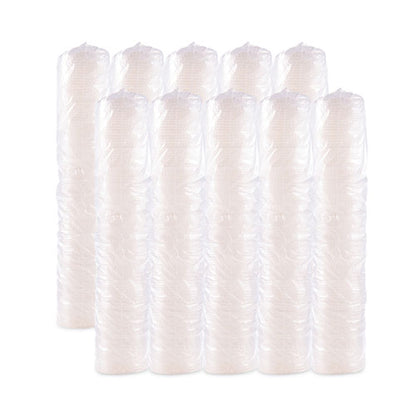 Polystyrene Plastic Flat Straw-slot Cold Cup Lids, Fits 28 Oz Cups, Translucent, 960/carton