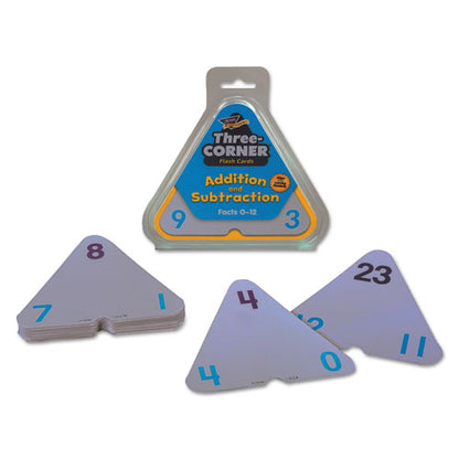 Three-corner Flash Cards, Addition/subtraction, 5.5 X 5.5, 48/set