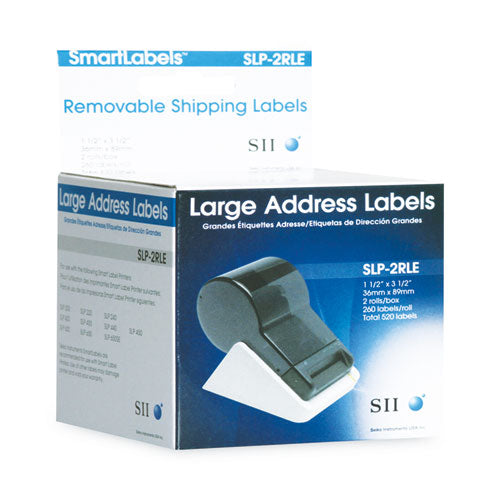 Slp-2rle Self-adhesive Large Address Labels, 1.5" X 3.5", White, 260 Labels/roll, 2 Rolls/box