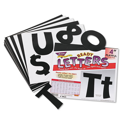 Ready Letters Playful Combo Set, Black, 4"h, 216/set