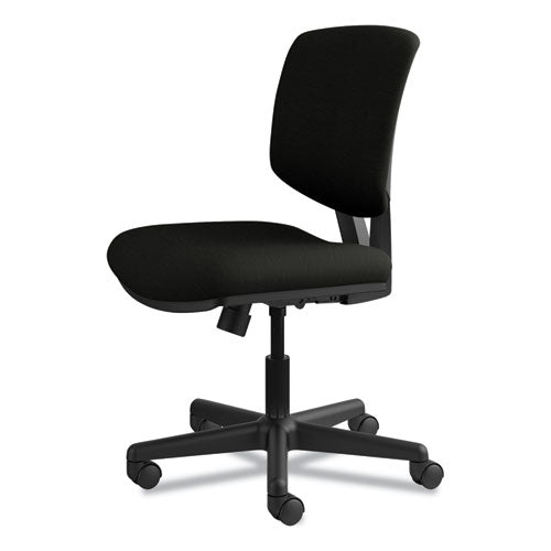 Volt Series Leather Task Chair With Synchro-tilt, Supports Up To 250 Lb, 18" To 22.25" Seat Height, Black