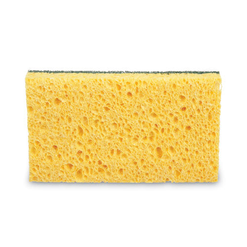 Niagara Medium Duty Scrubbing Sponge 74n, 3.6 X 6, 1" Thick, Yellow/green, 20/carton