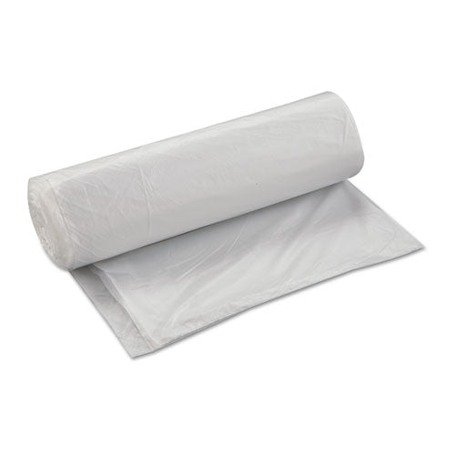 High-density Commercial Can Liners, 45 Gal, 17 Mic, 40" X 48", Clear, 25 Bags/roll, 10 Interleaved Rolls/carton