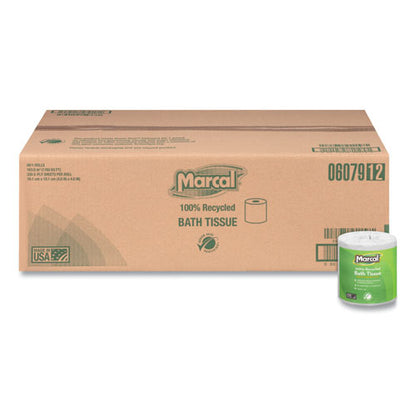 100% Recycled 2-ply Bath Tissue, Septic Safe, Individually Wrapped Rolls, White, 330 Sheets/roll, 48 Rolls/carton