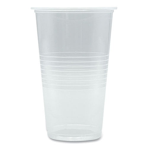 Translucent Plastic Cold Cups, 20 Oz, Clear, 50/pack