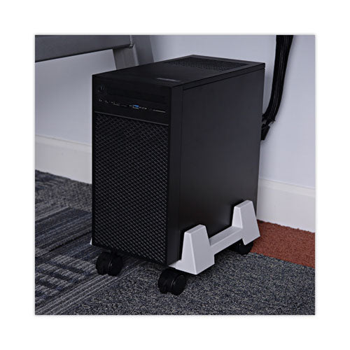 Mobile Cpu Stand, 8.75w X 10d X 5h, Light Gray