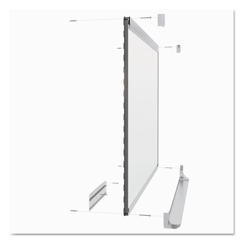 Prestige 2 Duramax Magnetic Porcelain, 96 X 48, White Surface, Silver Aluminum/plastic Frame