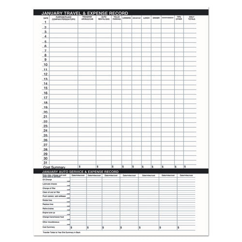 Recycled Two Year Monthly Planner With Expense Logs, 8.75 X 6.88, Black Cover, 24-month (jan To Dec): 2024 To 2025