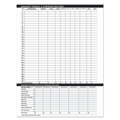 Recycled Two Year Monthly Planner With Expense Logs, 8.75 X 6.88, Black Cover, 24-month (jan To Dec): 2024 To 2025