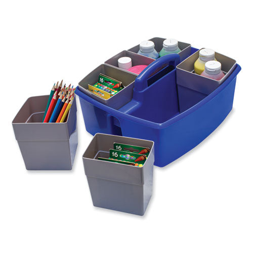 Large Caddy With Sorting Cups, Blue, 2/carton