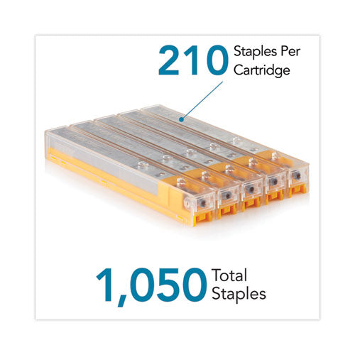 Staple Cartridge, 0.31" Leg, 0.5" Crown, Steel, 210/cartridge, 5 Cartridges/pack, 1,050/pack