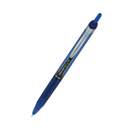 Precise V10rt Roller Ball Pen, Retractable, Bold 1 Mm, Blue Ink, Blue Barrel, Dozen