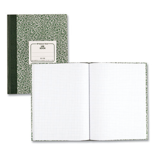 Composition Lab Notebook, Quadrille Rule, Green Cover, (60) 10.13 X 7.88 Sheets