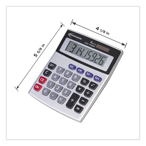 15927 Desktop Calculator, Dual Power, 8-digit Lcd