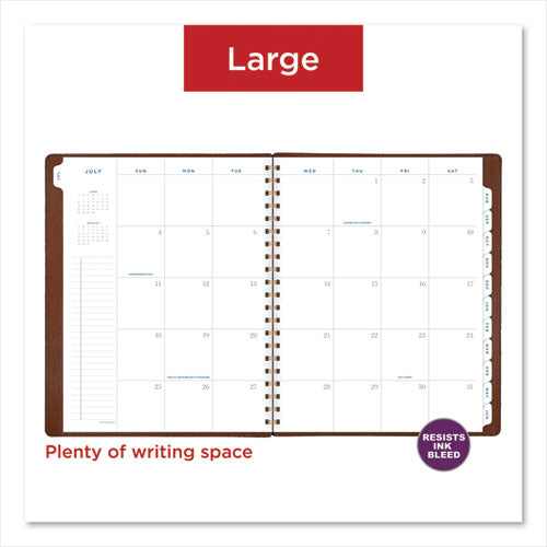 Signature Collection Academic Weekly/monthly Planners, 11.5 X 8, Distressed Brown Cover, 13-month (july-july): 2023-2024