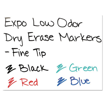 Low-odor Dry-erase Marker, Fine Bullet Tip, Red, Dozen